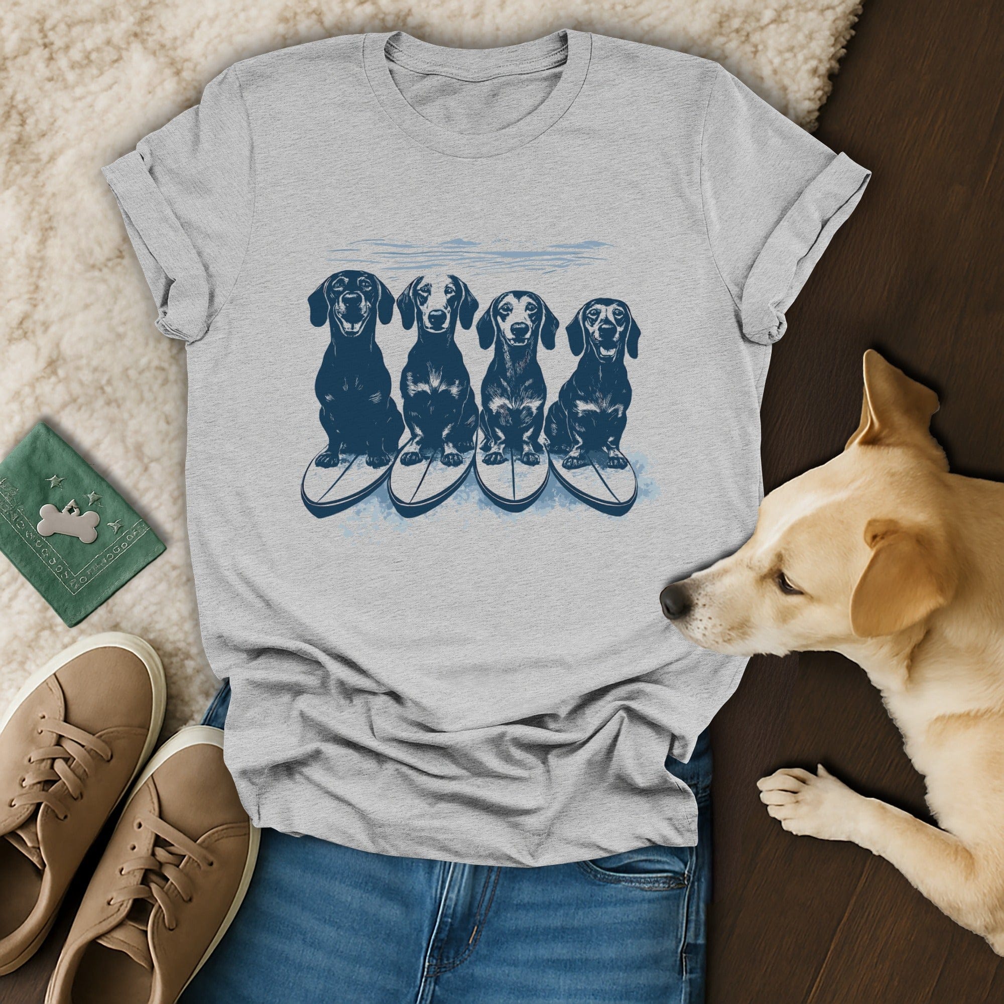 Surfing Dachshunds T-Shirt 🐕