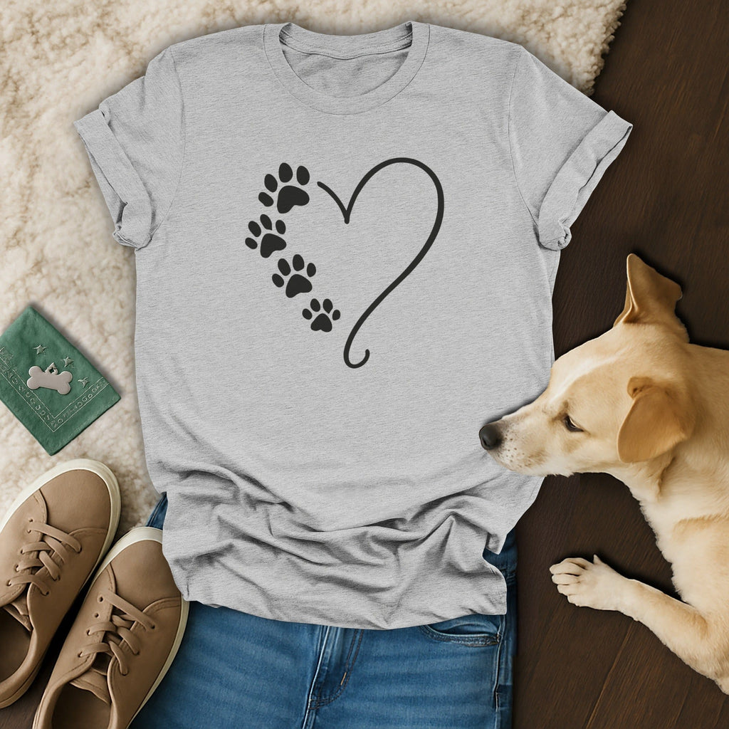Dog Love Heart T-Shirt 🐾🩷