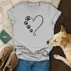 Dog Love Heart T-Shirt 🐾🩷