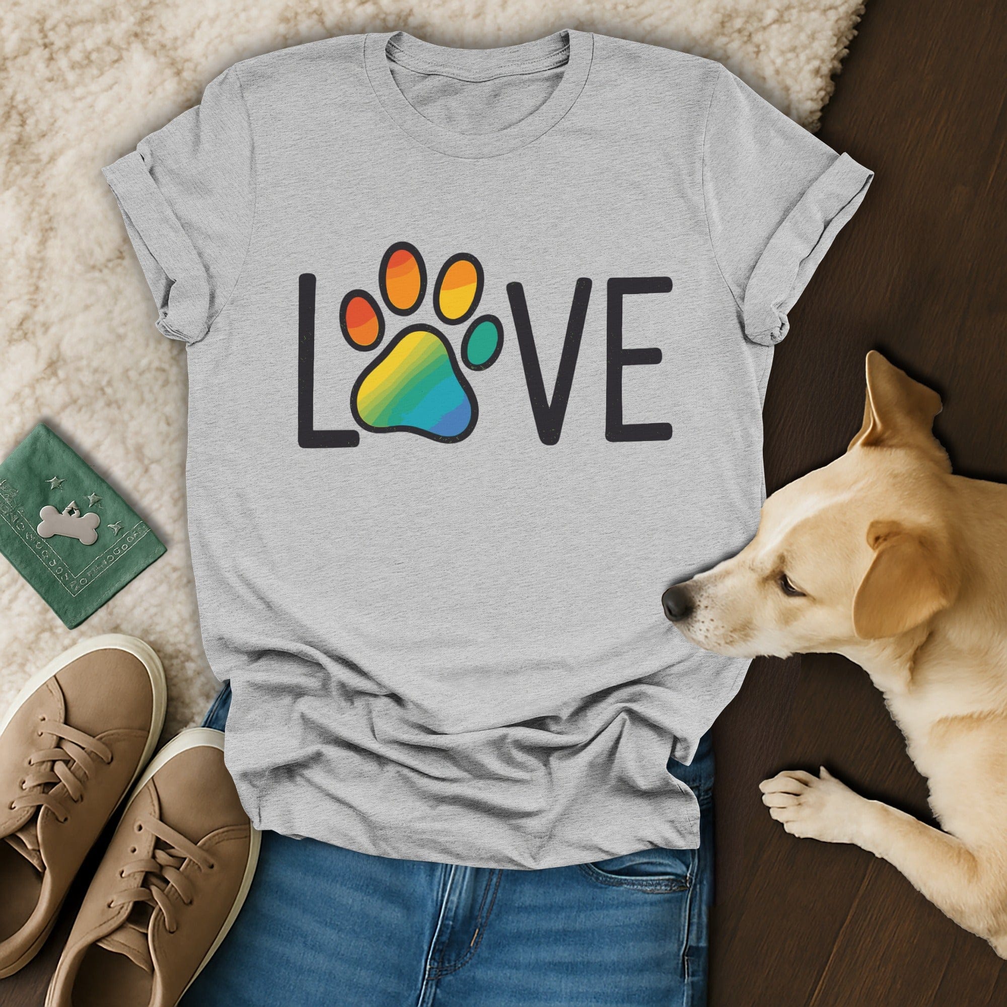 Dog Love Rainbow T-Shirt 🌈