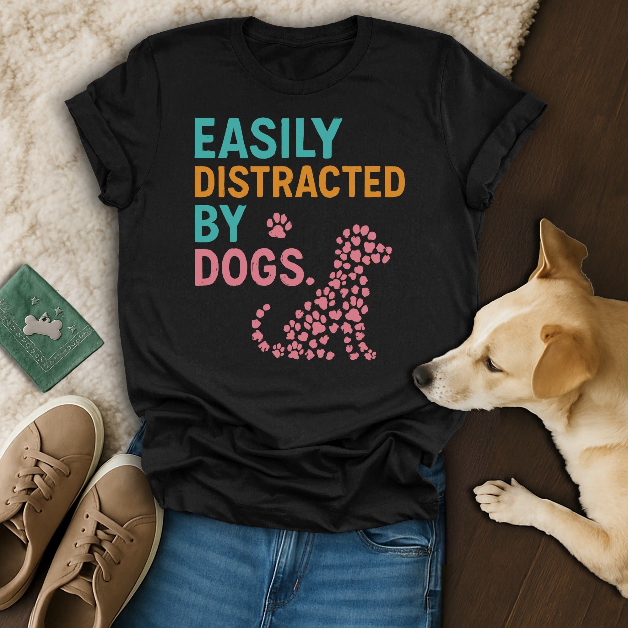 Easily Distracted By Dogs T-Shirt 🐶