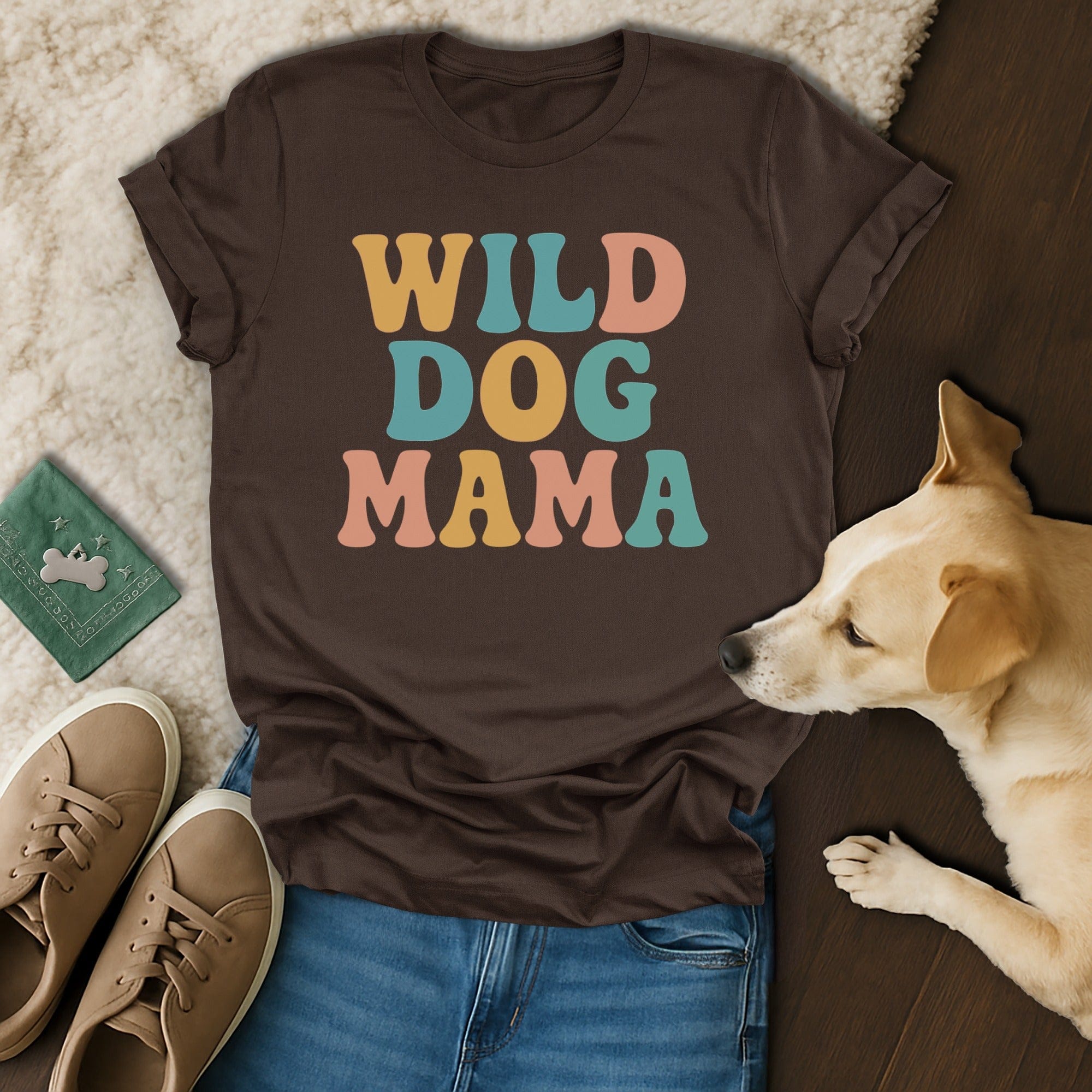 Wild Dog Mama T-Shirt 💚🐾💙