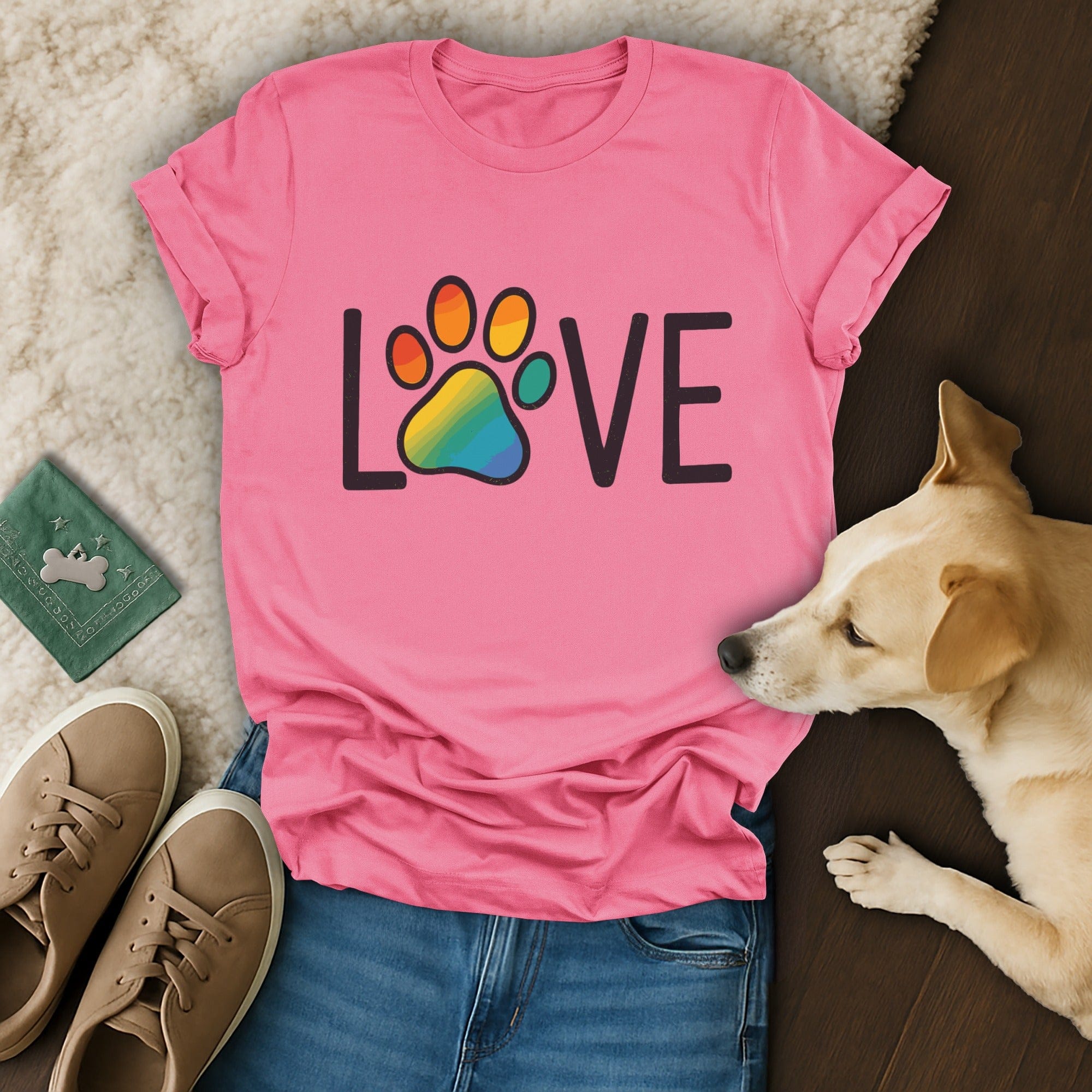 Dog Love Rainbow T-Shirt 🌈