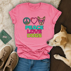 Peace Love Dogs T-Shirt ✌️❤️🐶