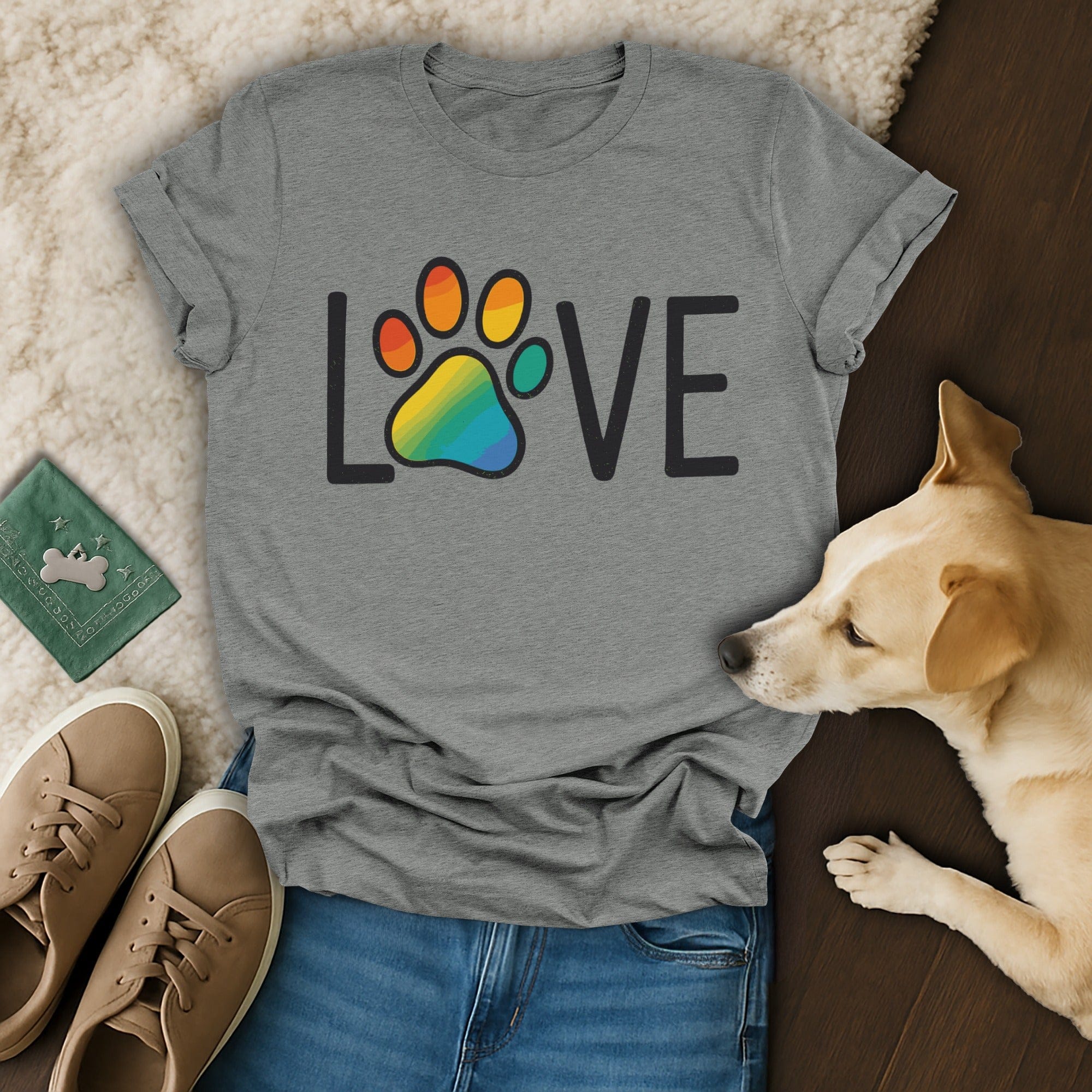 Dog Love Rainbow T-Shirt 🌈