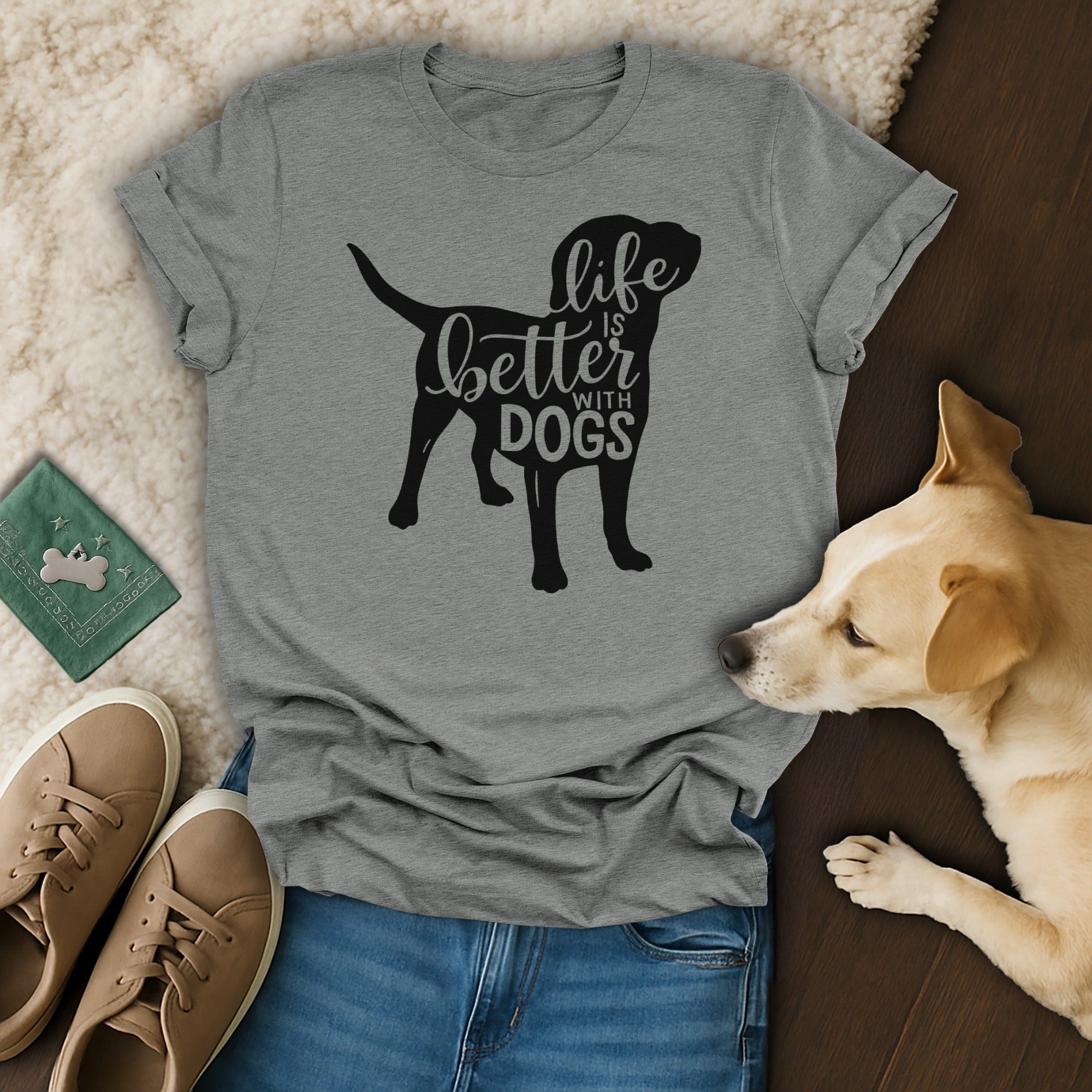 Life Is Better With Dogs 💜 T-Shirt