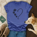 Dog Love Heart T-Shirt 🐾🩷