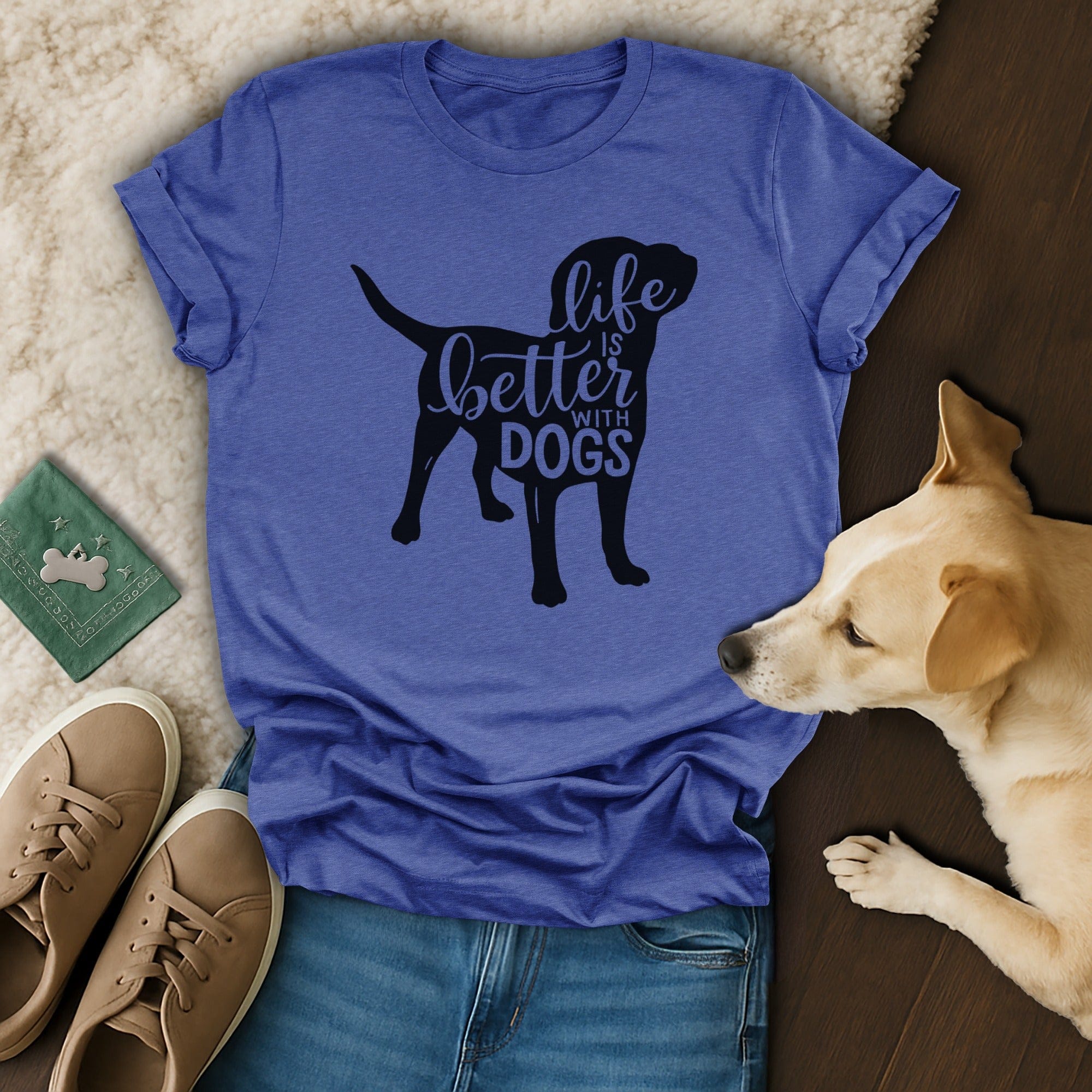 Life Is Better With Dogs 💜 T-Shirt