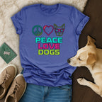 Peace Love Dogs T-Shirt ✌️❤️🐶