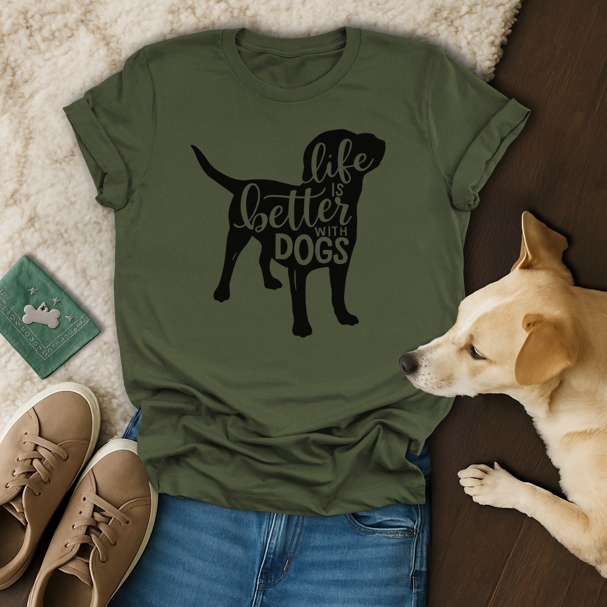 Life Is Better With Dogs 💜 T-Shirt