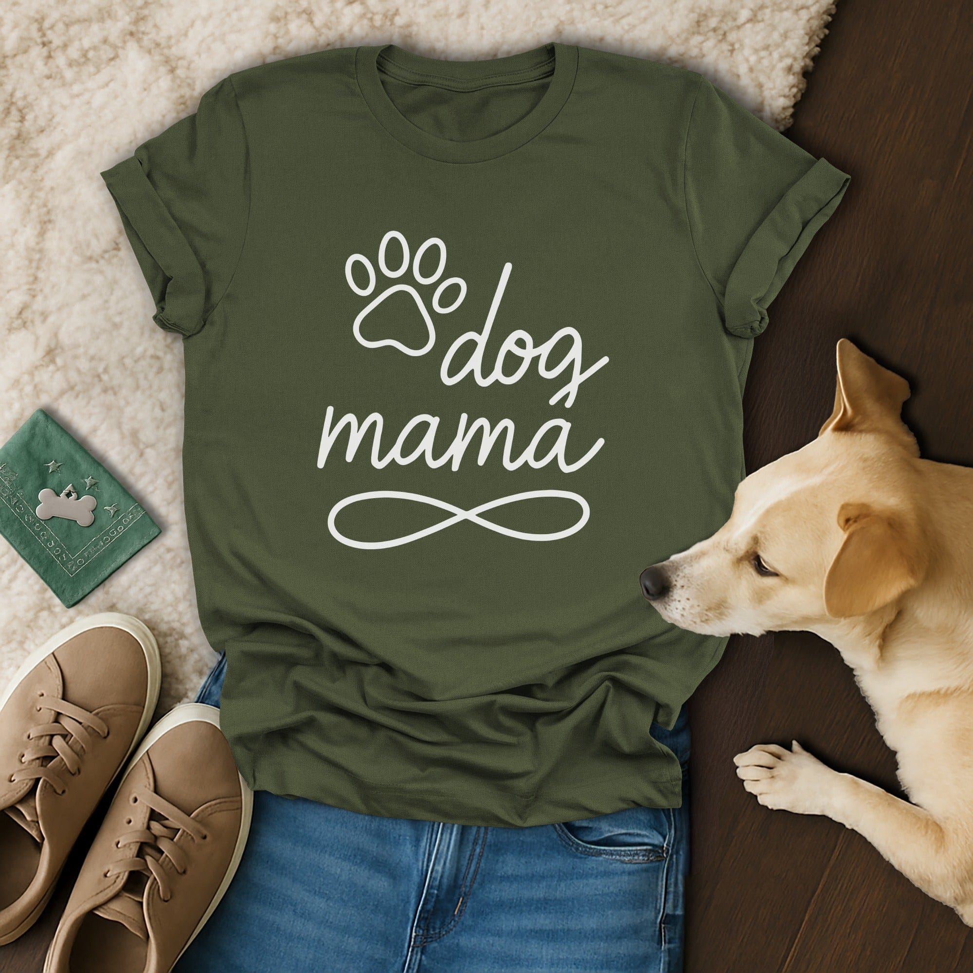 Cute Dog Mama Paw T-Shirt 🐾🐕