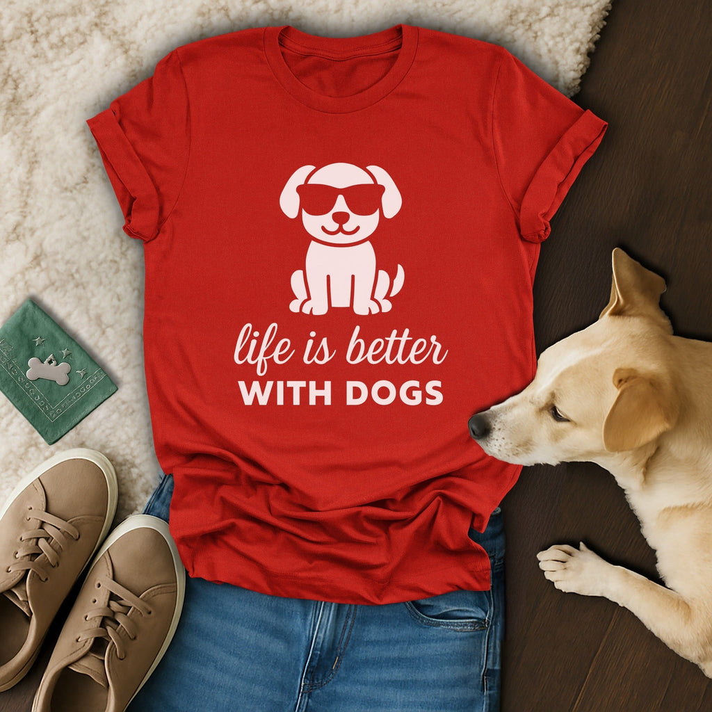Life is Better With Dogs 🐶 T-Shirt