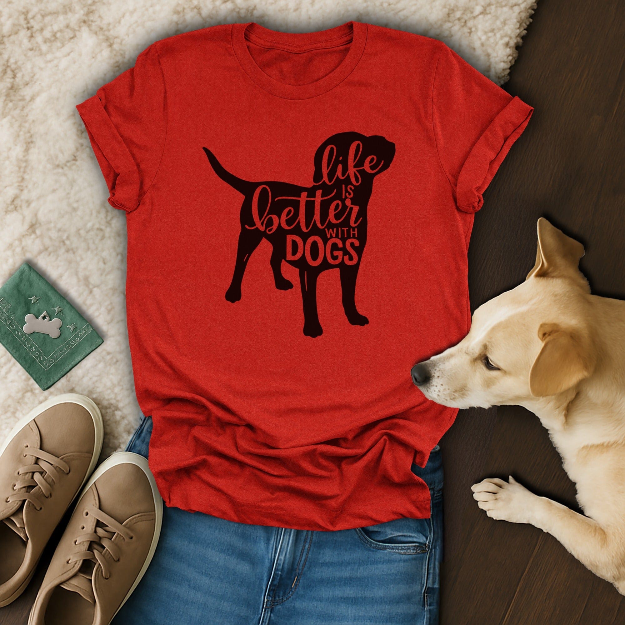 Life Is Better With Dogs 💜 T-Shirt
