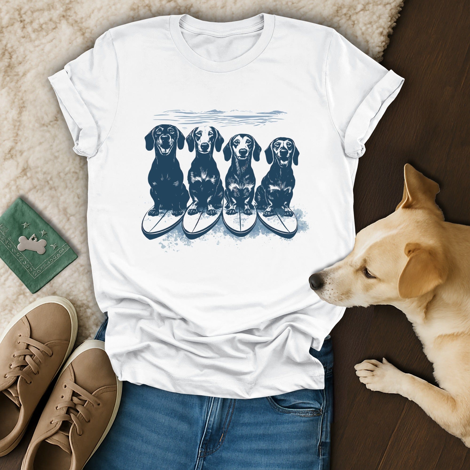 Surfing Dachshunds T-Shirt 🐕