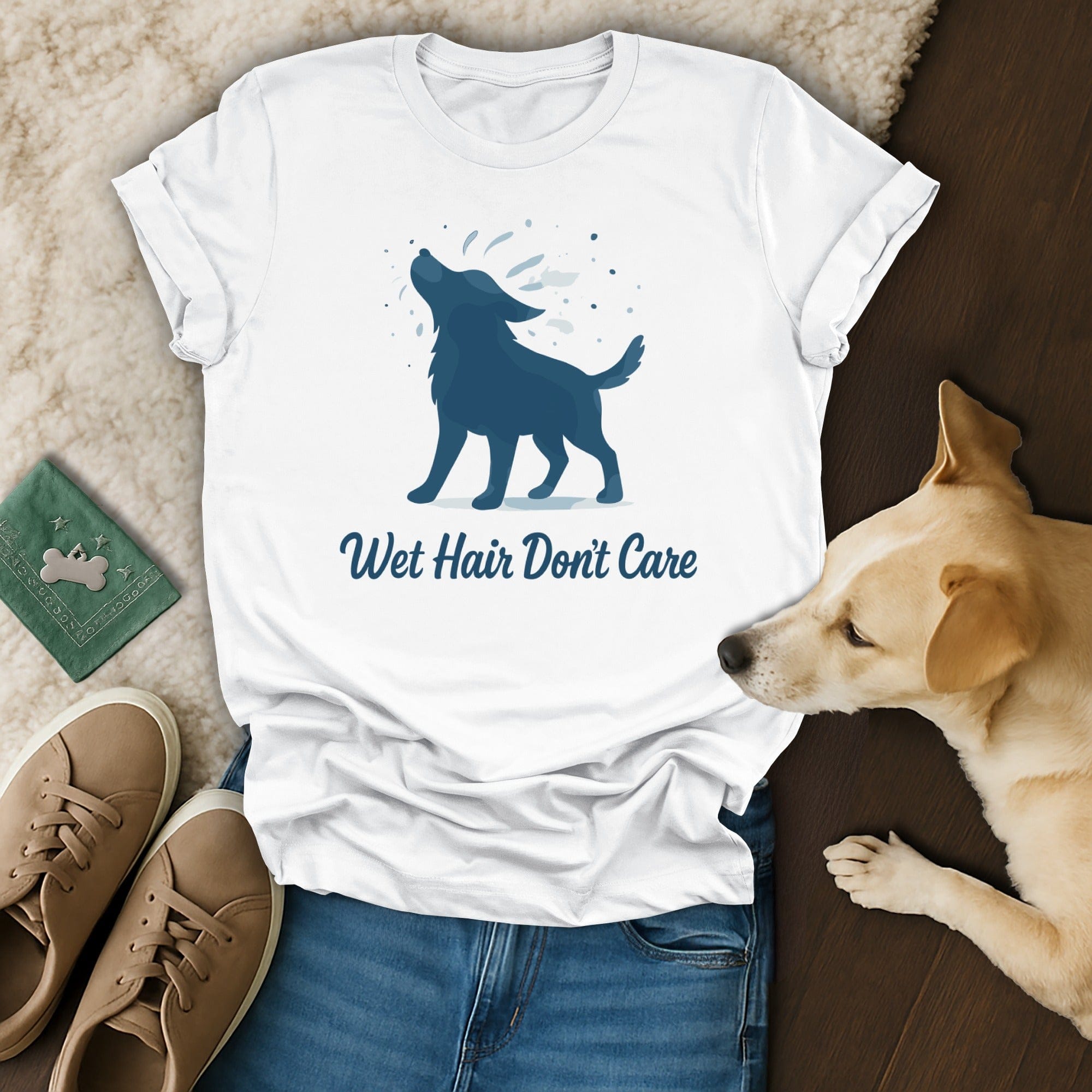 Wet Hair Don't Care 💦 T-Shirt 🐶
