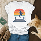 Jumping Dog Sunset T-Shirt 🌞