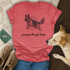 Jumping Through Hoops Dog Lover's T-Shirt Design