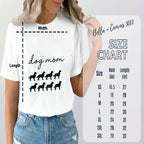Dog Mom Embroidered Cute Tee Shirt for Dog Lovers