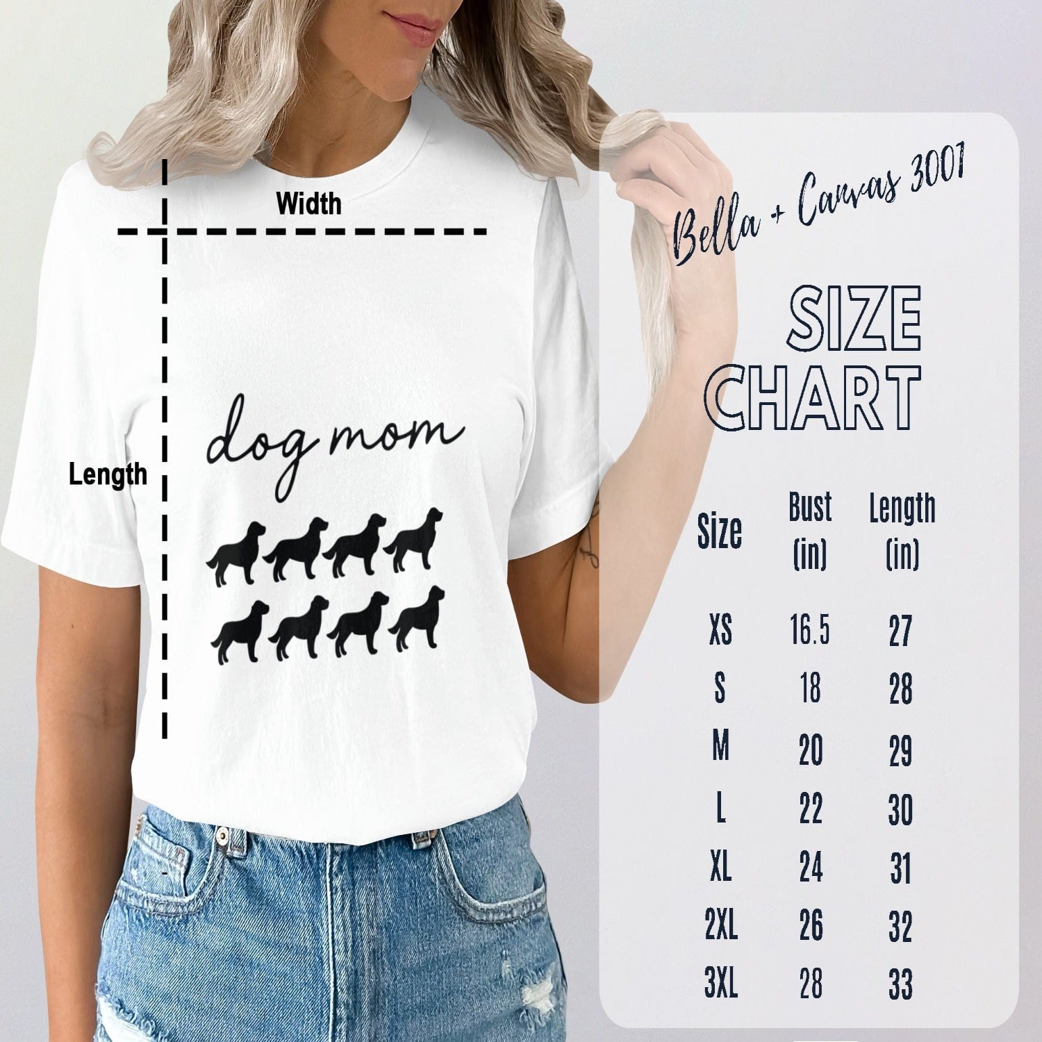 Dog Mom Embroidered Cute Tee Shirt for Dog Lovers
