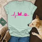 Pink Dog Heartbeat T-Shirt 🩷