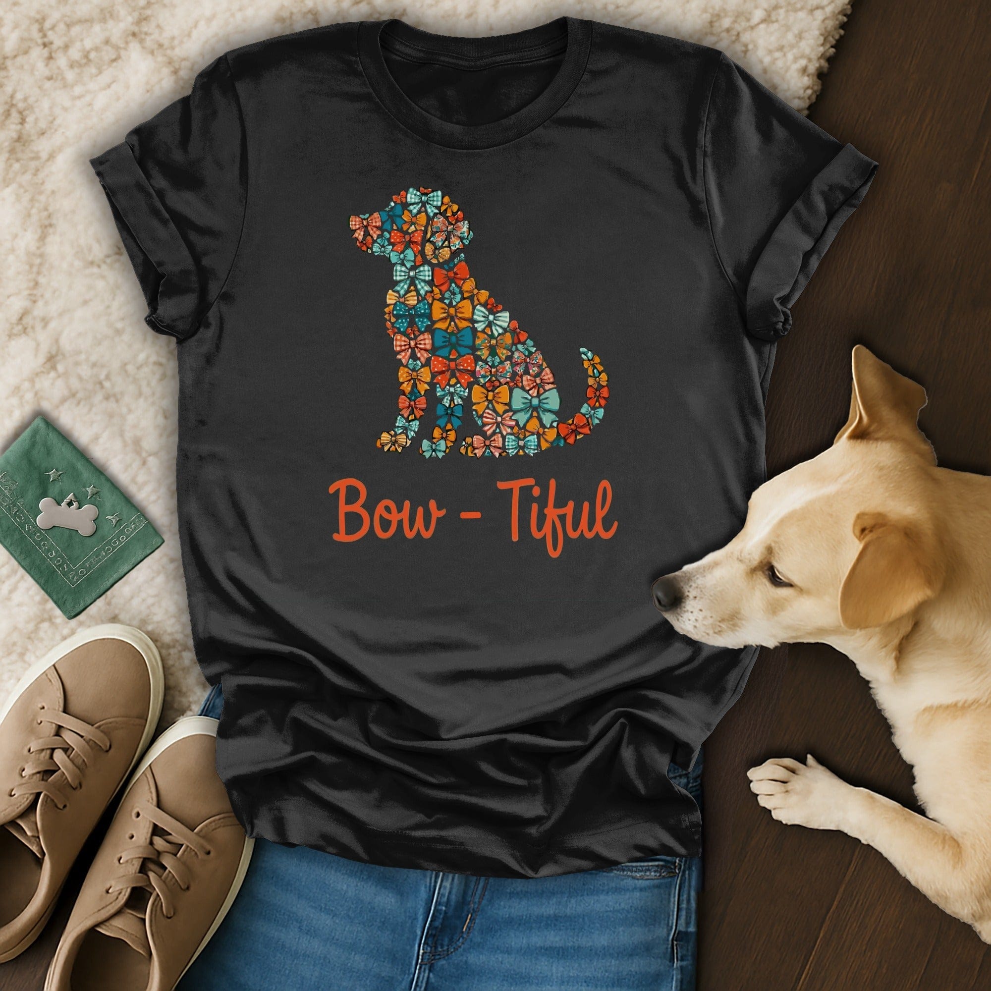 Bow-Tiful Dog Silhouette Colorful Bows product type