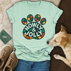 Howly & Jolly Graphic Tee with Stained Glass Paw Design