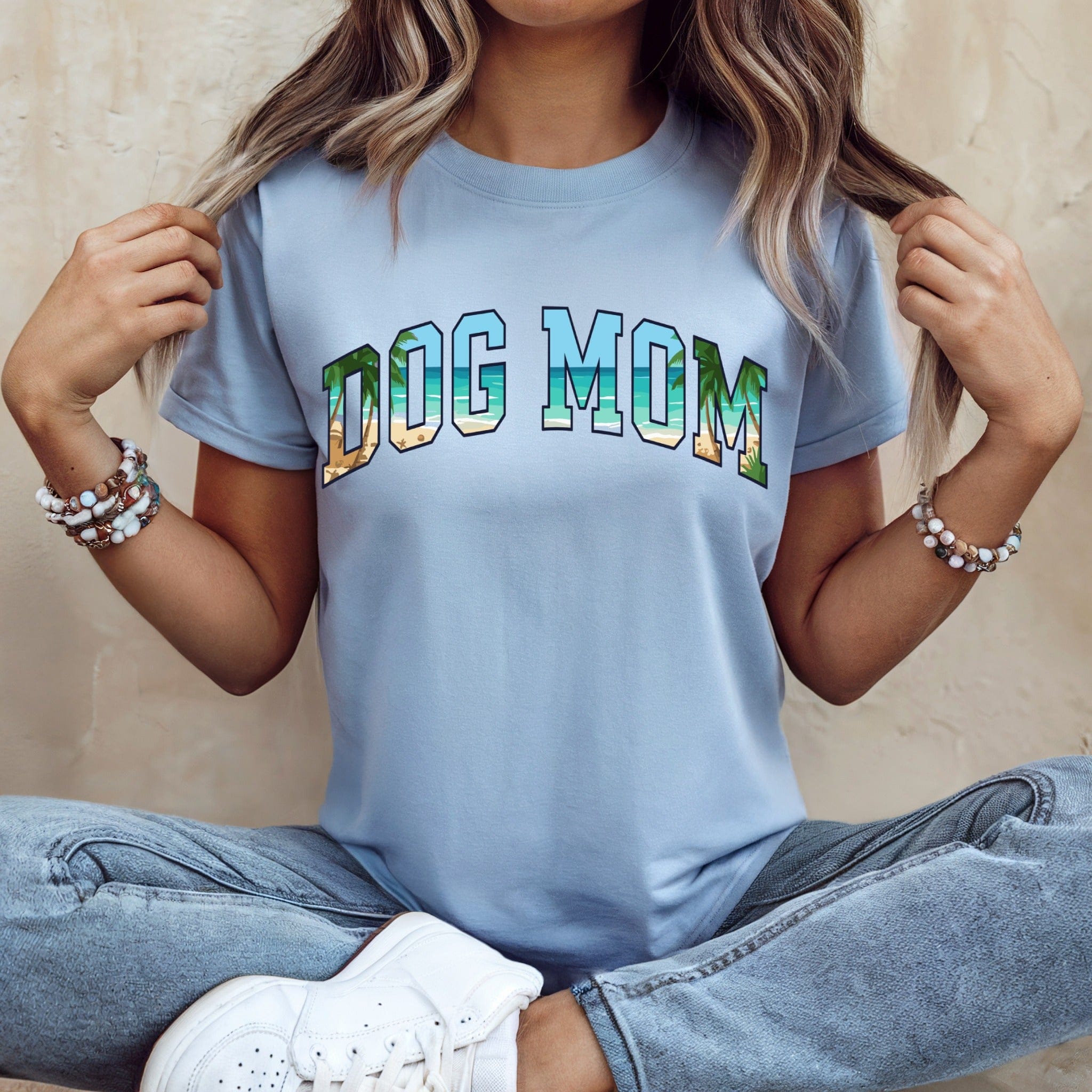 Dog Mom Graphic Design Casual Top Shirt