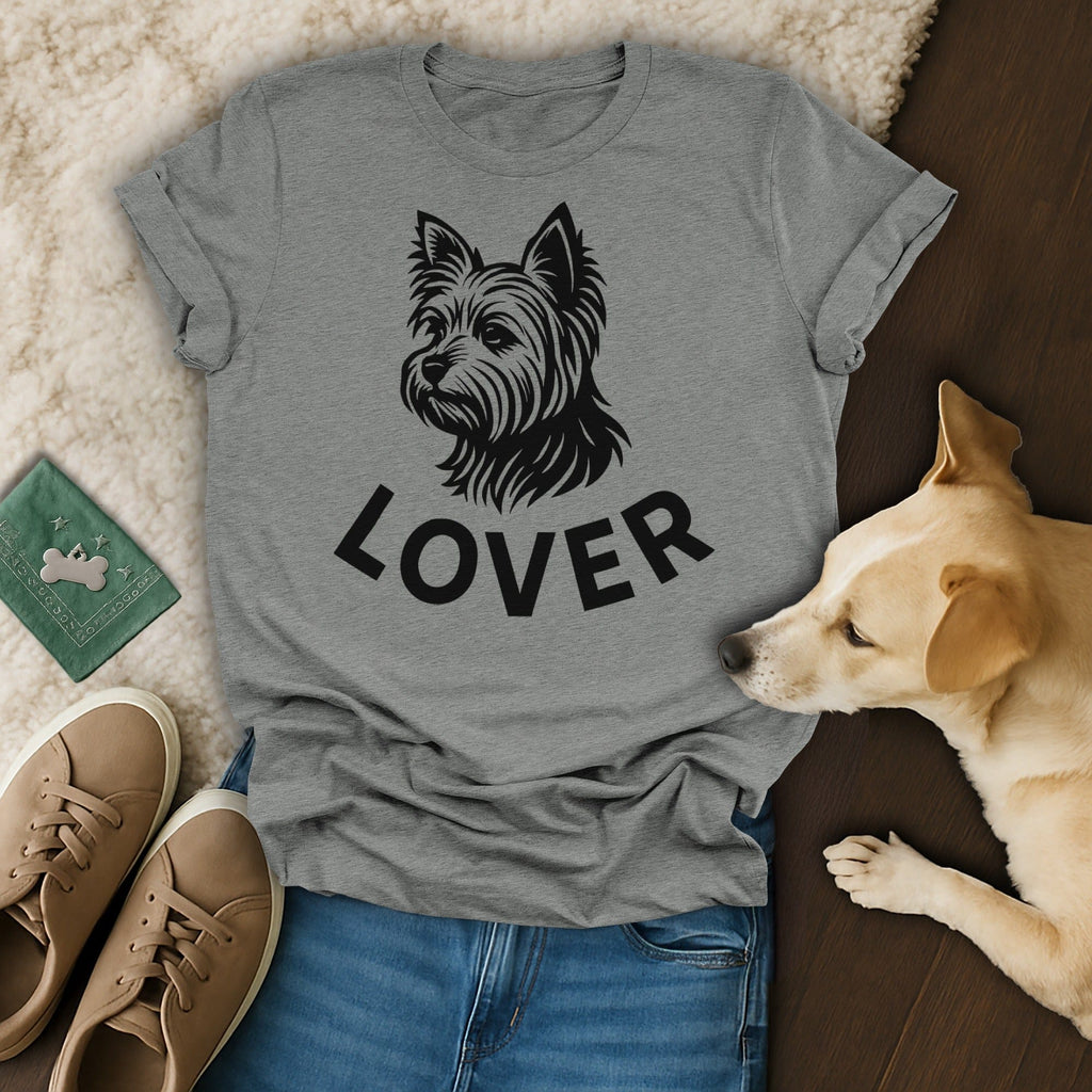 Lover with Dog Graphic T-Shirt for Pet Enthusiasts