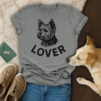 Lover with Dog Graphic T-Shirt for Pet Enthusiasts