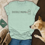 Mint t-shirt with "Doodle Mama" and a small doodle dog graphic.