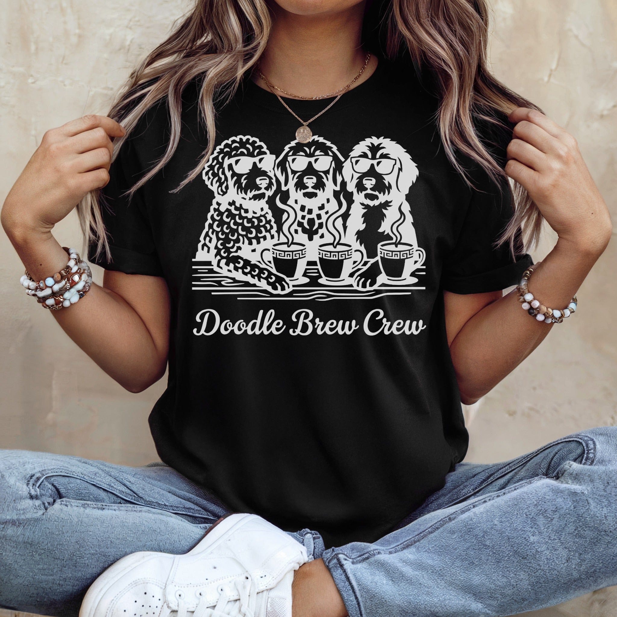 Funny Doodle Dogs Coffee Sunglasses Brew Crew product type