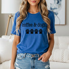 Coffee & Dogs Paw Print Graphic Tee