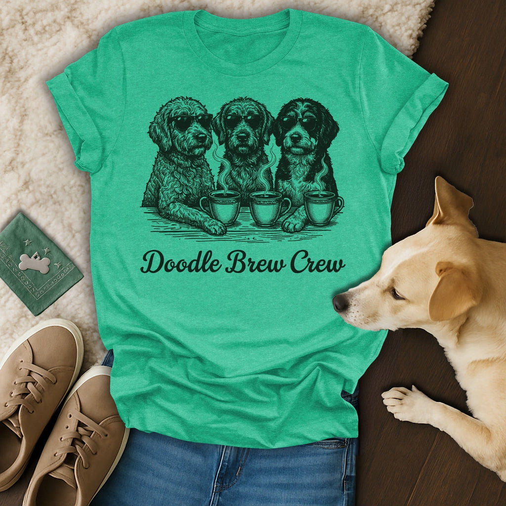 Three Doodle Dogs Sunglasses Coffee Brew Crew T-shirt product type
Doodle Dog
Doodle Brew Crew
Coffee Lover
Dog Lover
Puppy Design
Goldendoodle
Labradoodle
Cockapoo
Dog Mom
Dog Dad
Pet Owner Gift
Funny Dog Shirt
Animal Graphic
Cool Dogs
Coffee Hounds
Canine Design
Brew Crew Dogs
Green Tee
Dog Face Shirt
Doodle Art