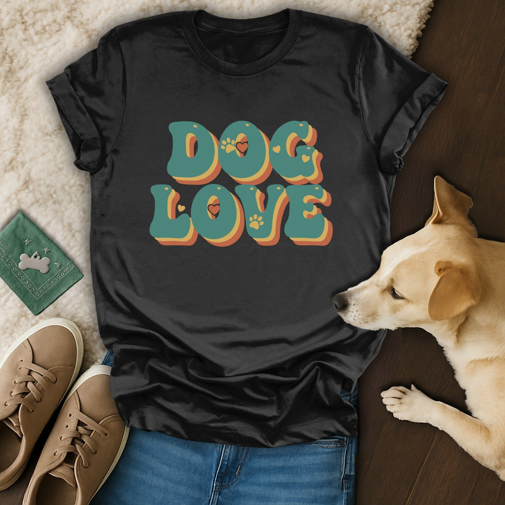 Retro Dog Love T-Shirt 🌻🐕