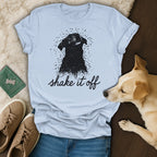 Shake It Off Dog Graphic T-Shirt for Pet Lovers