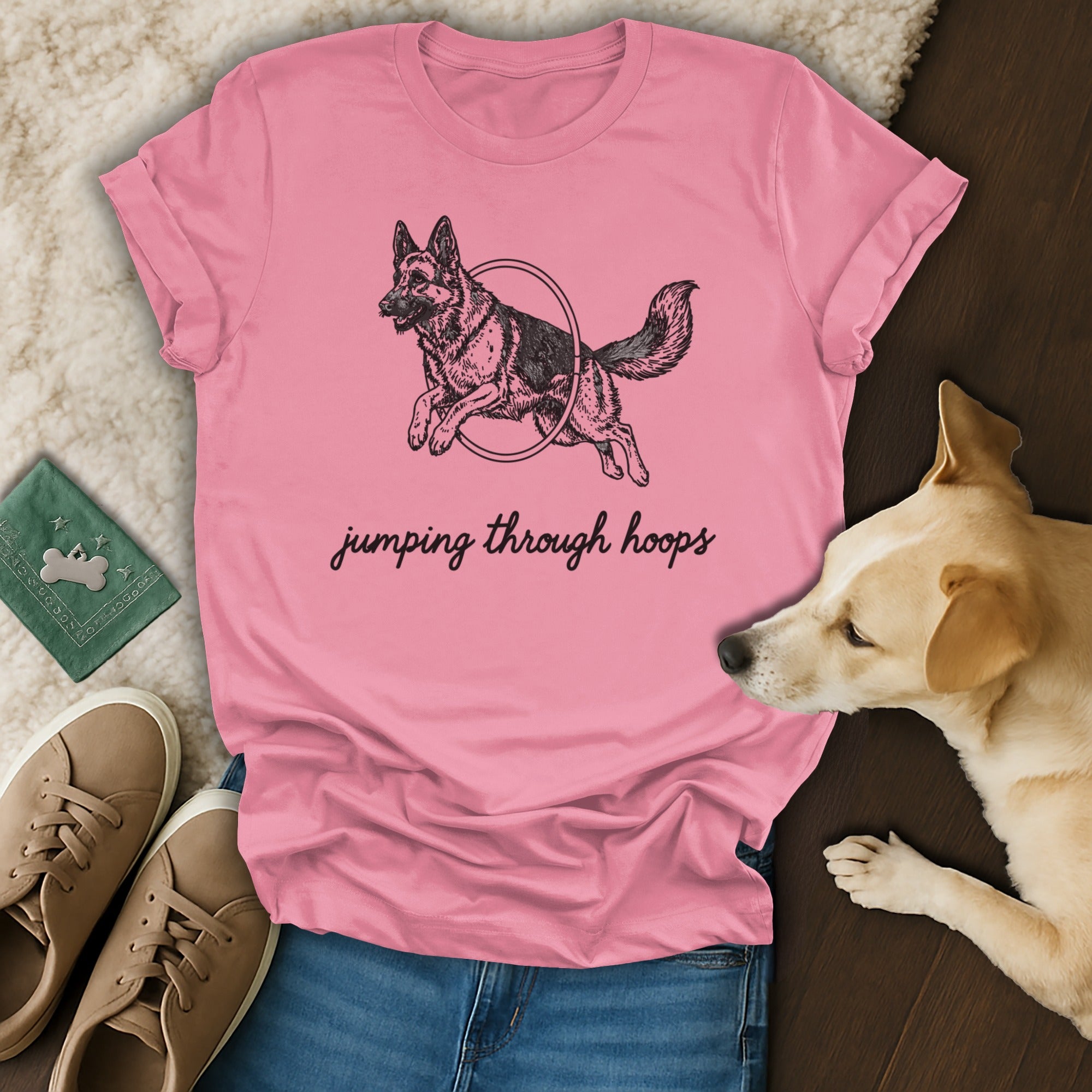 Jumping Through Hoops German Shepherd T-Shirt