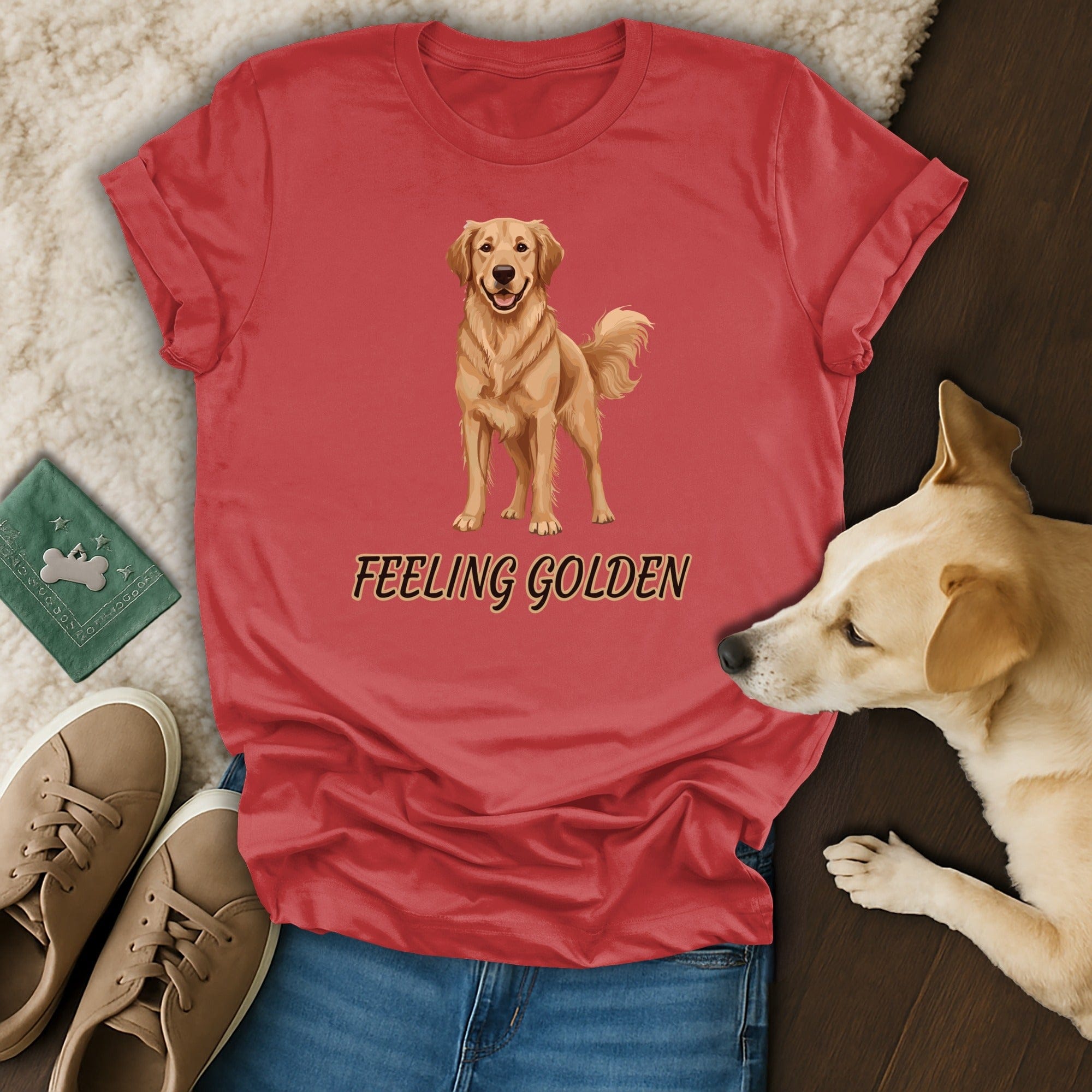 Feeling Golden Golden Retriever Graphic T-shirt