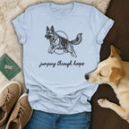 Jumping Through Hoops Graphic Dog Lover Shirt