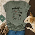 Find Your Pawsonality Graphic Dog Lover T-Shirt