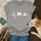 Nurse Heartbeat Dog T-Shirt 🤍