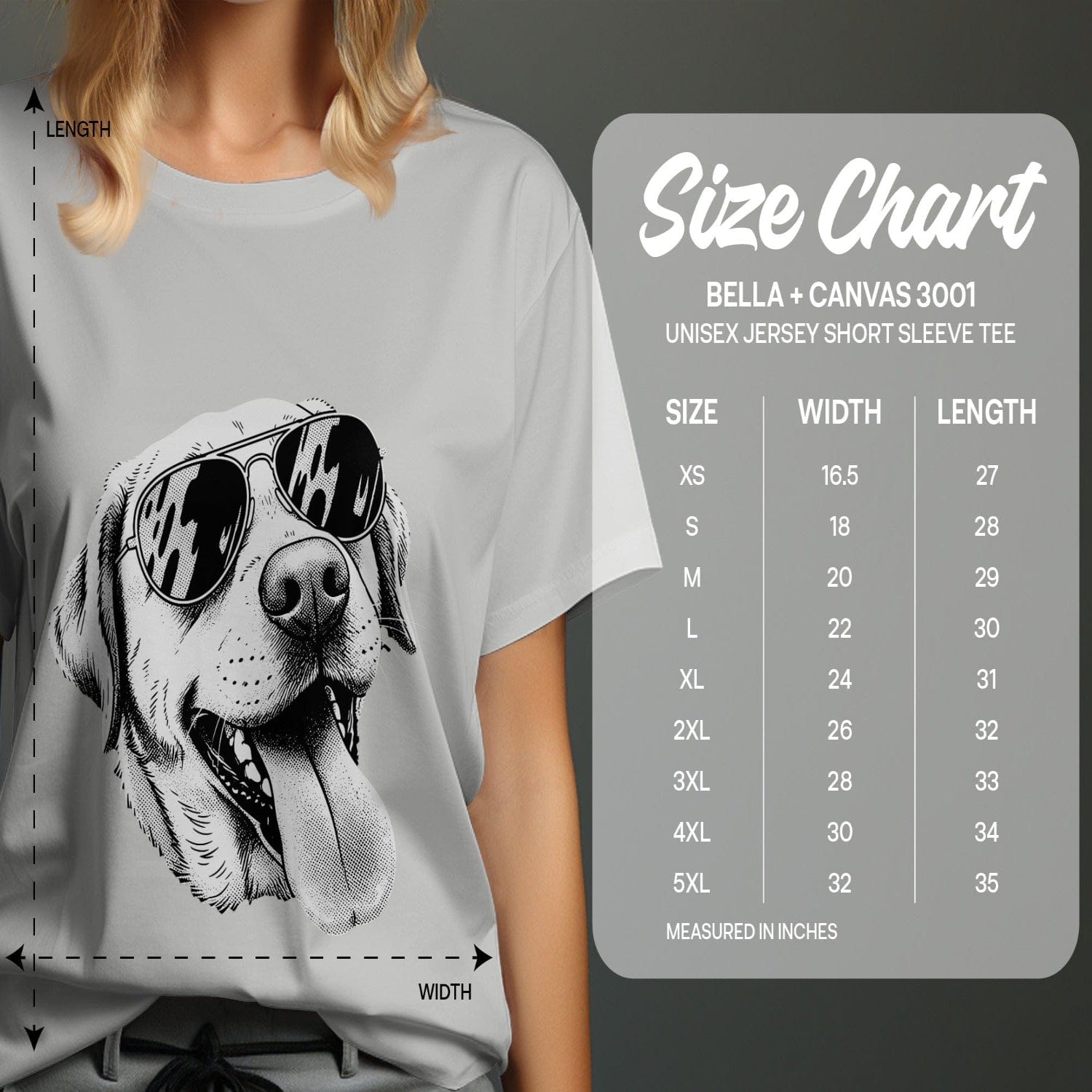 Dog with Sunglasses Graphic Unisex Jersey Short Sleeve Tee