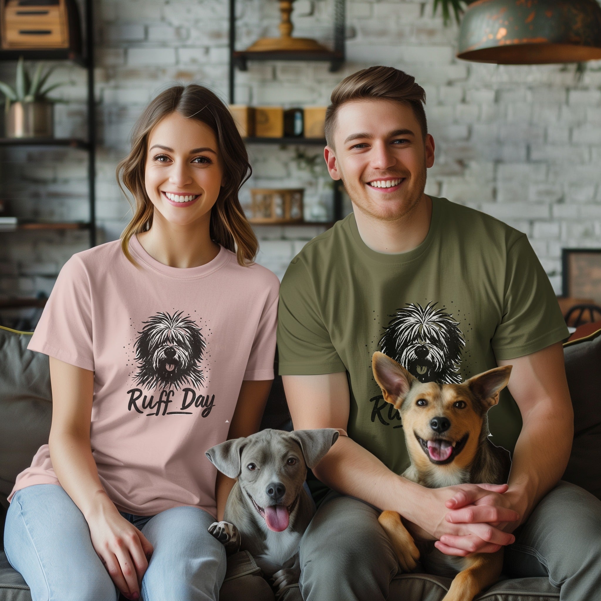 Ruff Day Cute Dog Graphic Print T-Shirt for Pet Lovers