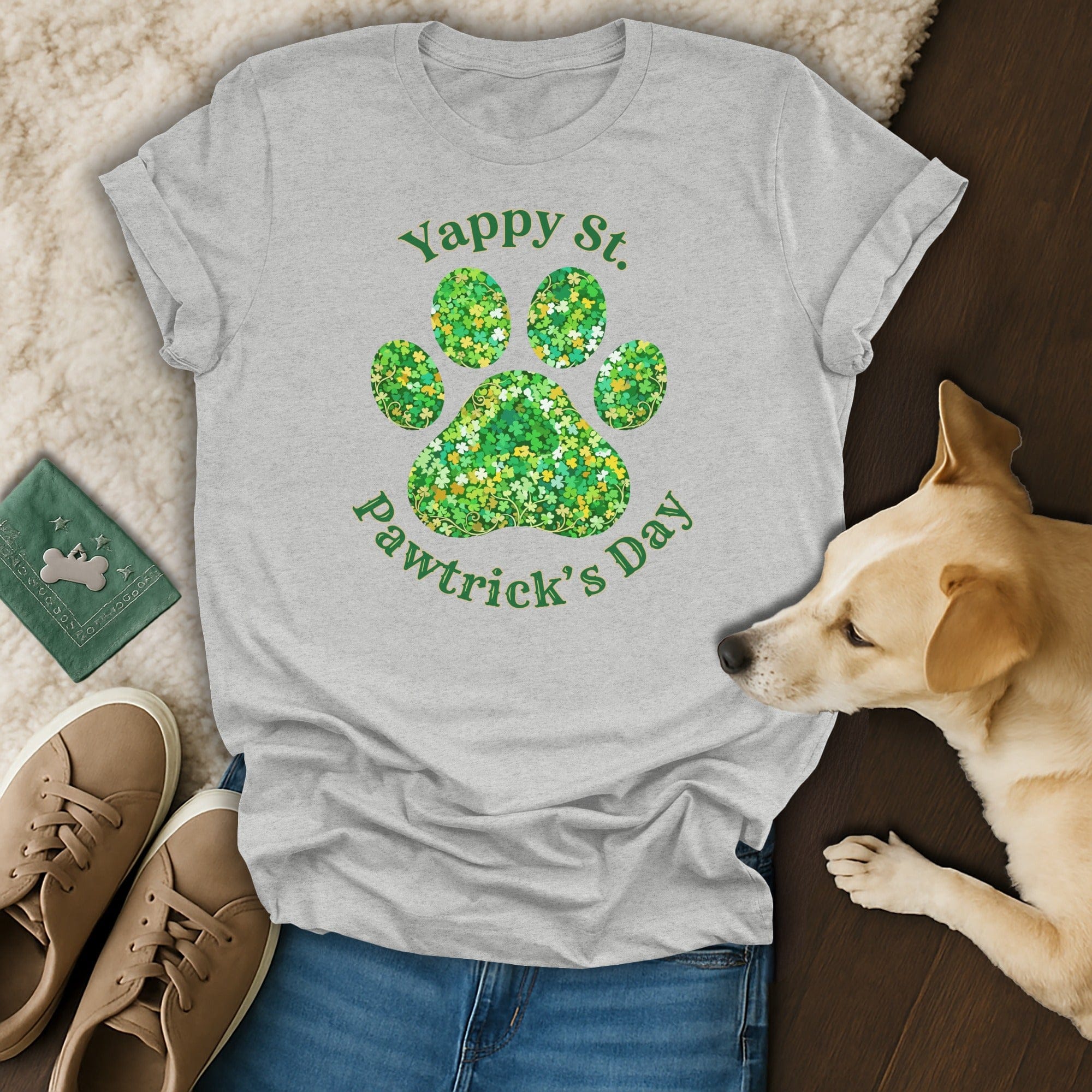 Yappy St. Pawtrick's Day Festive Dog Lover T-shirt