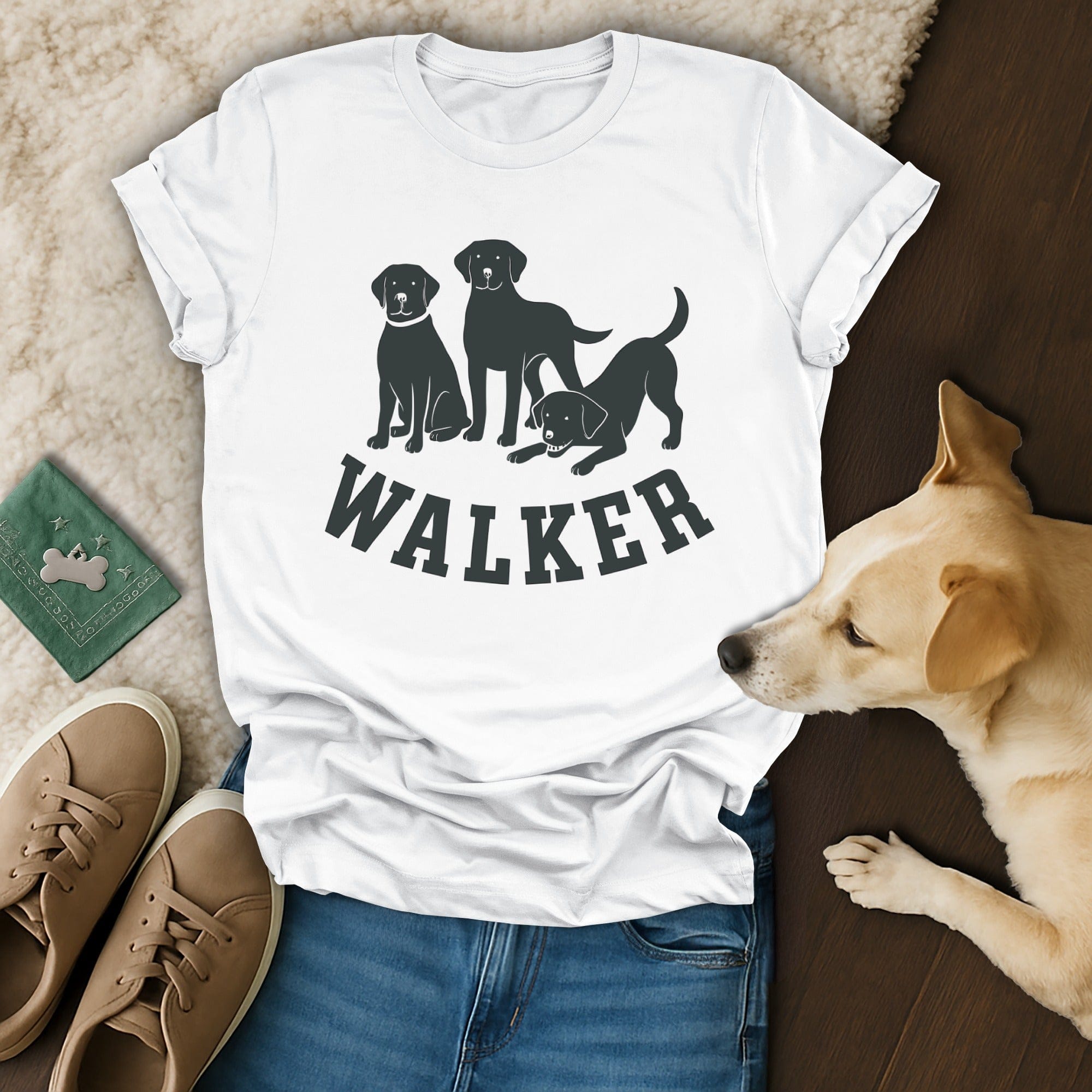 Walker Dog Illustration Graphic T-shirt