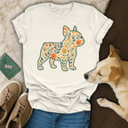 Floral French Bulldog Graphic Unisex T-Shirt