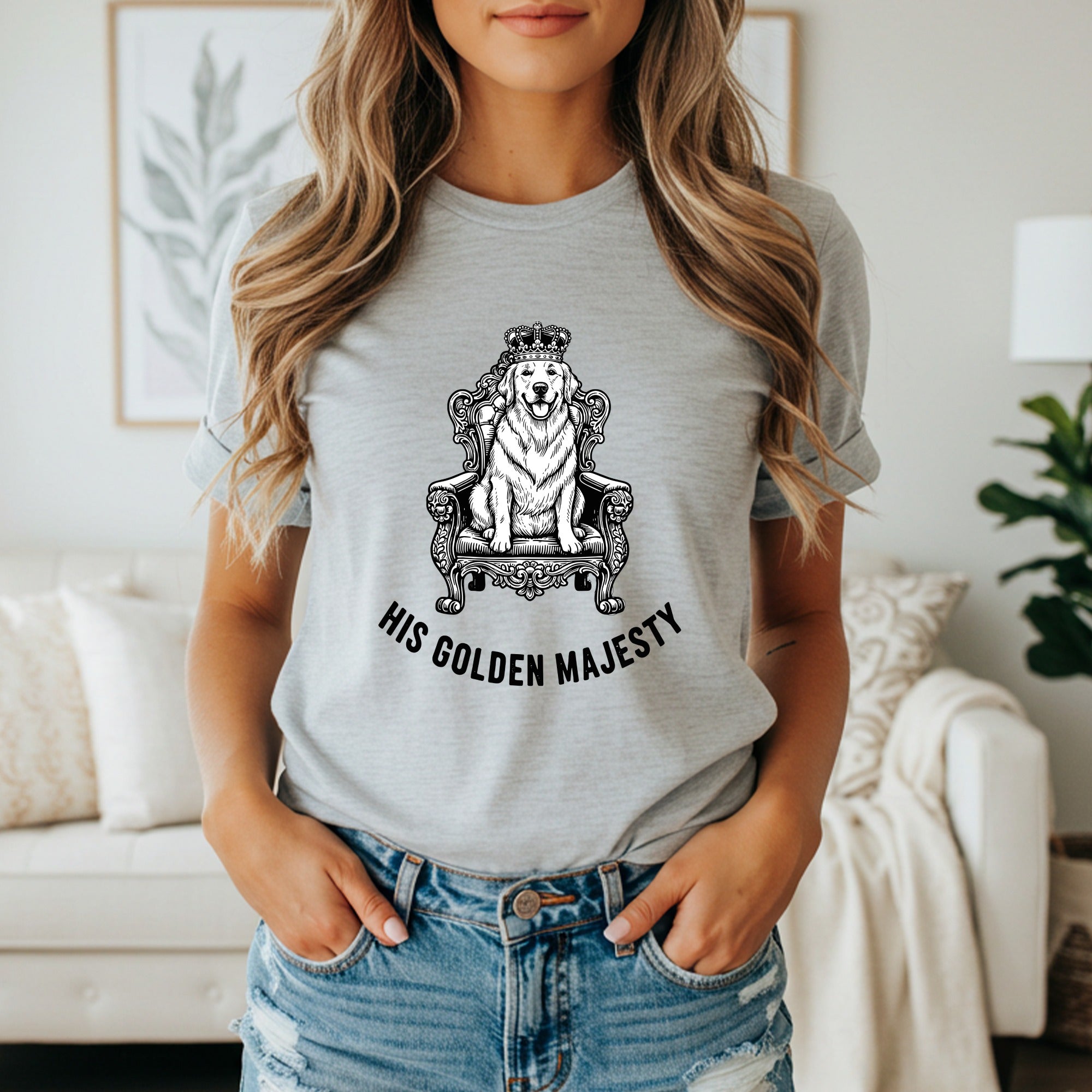 His Golden Majesty Graphic Dog Lover T-Shirt