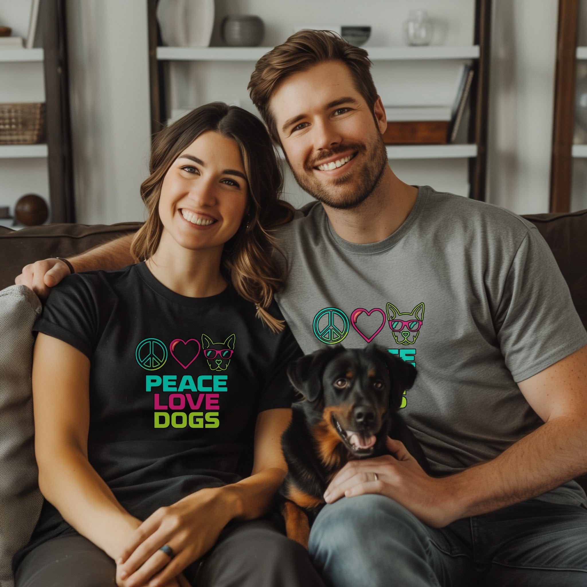 Peace Love Dogs Matching Shirts for Dog Lovers
