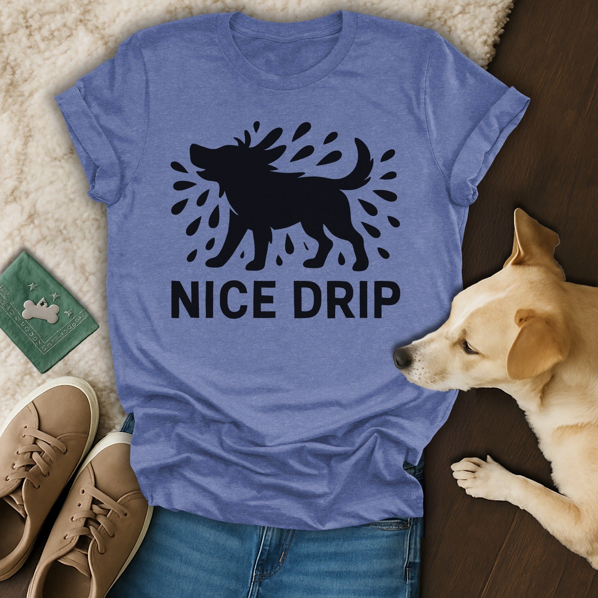 Nice Drip Dog Silhouette Graphic T-Shirt Product