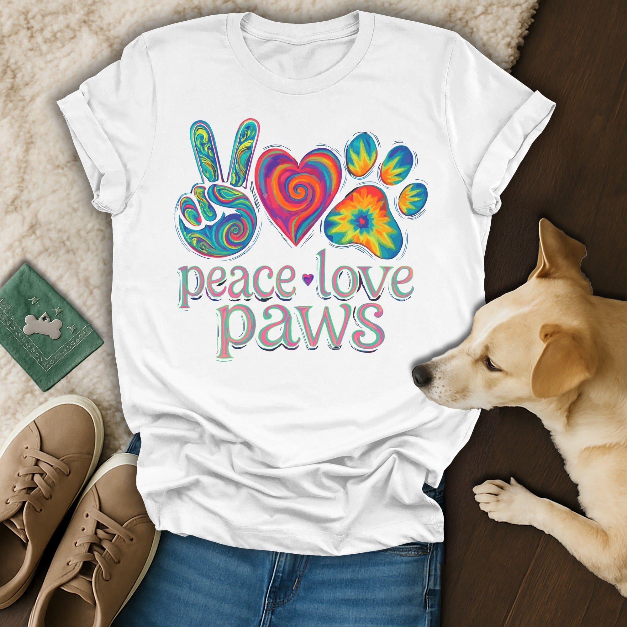 Peace Love Paws Tie Dye Pet Lover Product Type