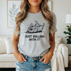 Just Rolling With It Cute Dog Graphic Tee